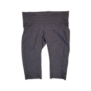 Prana Women's Grey Mid‎ Rise Crop Workout Yoga Leggings Size Large